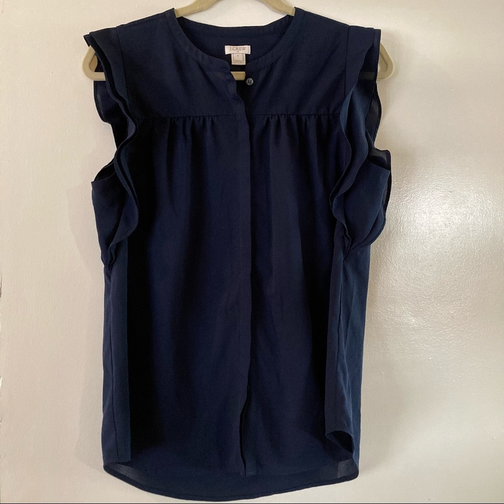 Navy Blue J.Crew Blouse